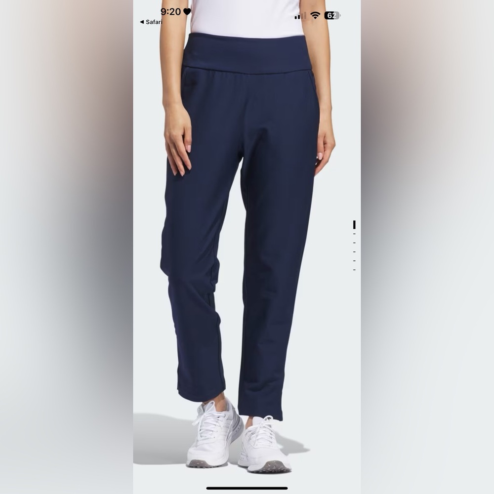 Adidas Ultimate 365  Solid Navy 
Ankle Golf Pant - Size S NWT